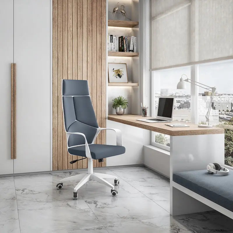 Fauteuil de bureau moderne, haute qualité et durable, Gris/Blanc