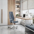 Fauteuil de bureau moderne, haute qualité et durable, Gris/Blanc