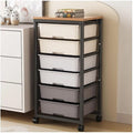 Chariot de rangement à roulettes avec 6 tiroirs - 12,99P x 16,3L x 34,4H