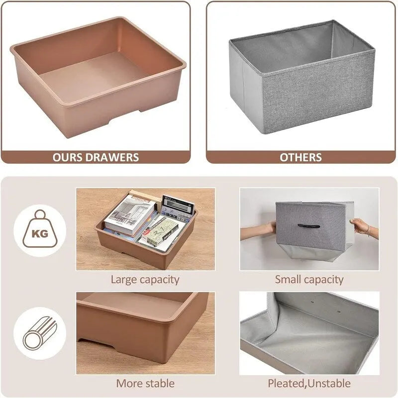 Chariot de rangement à roulettes avec 6 tiroirs - 12,99P x 16,3L x 34,4H