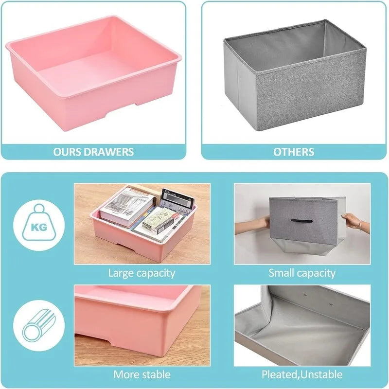Chariot de rangement à roulettes avec 6 tiroirs - 12,99P x 16,3L x 34,4H