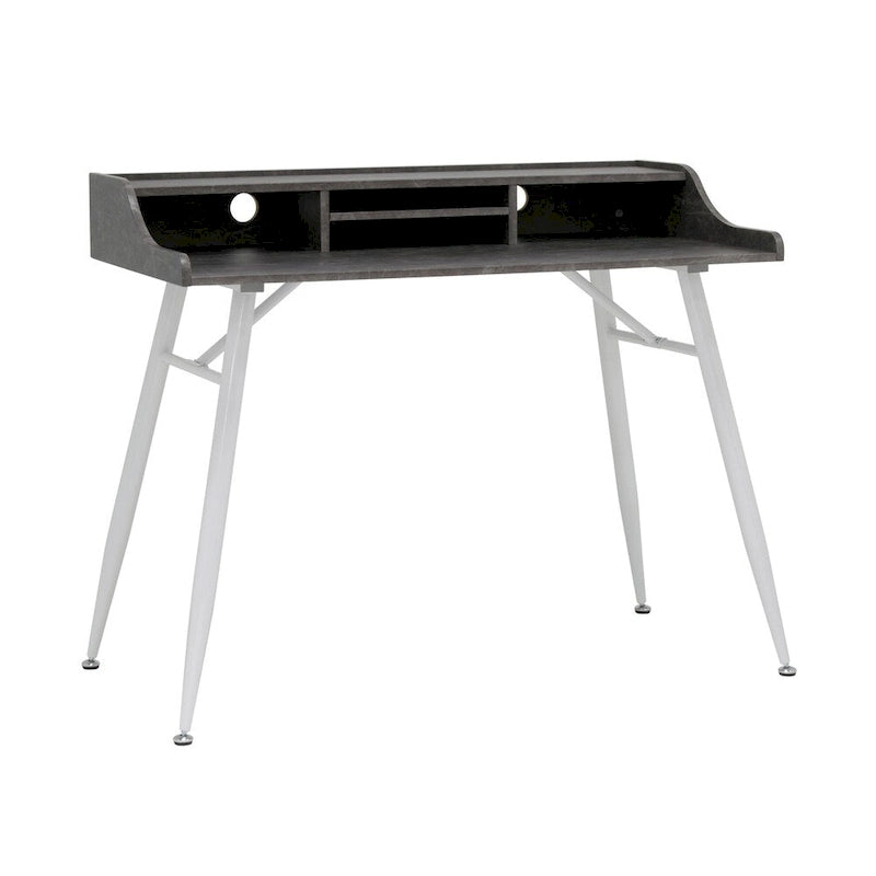 Calico Designs Woodford Bureau secrétaire moderne de 45 de large avec rangement bas et pieds coniques en métal