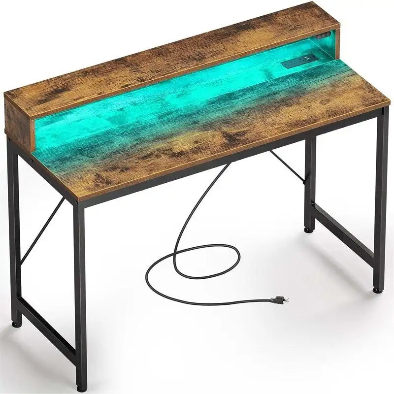 Bureau informatique 39 pouces avec lumières LED