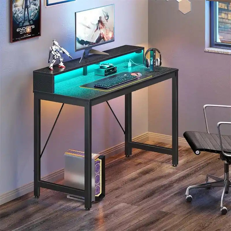 Bureau informatique 39 pouces avec lumières LED