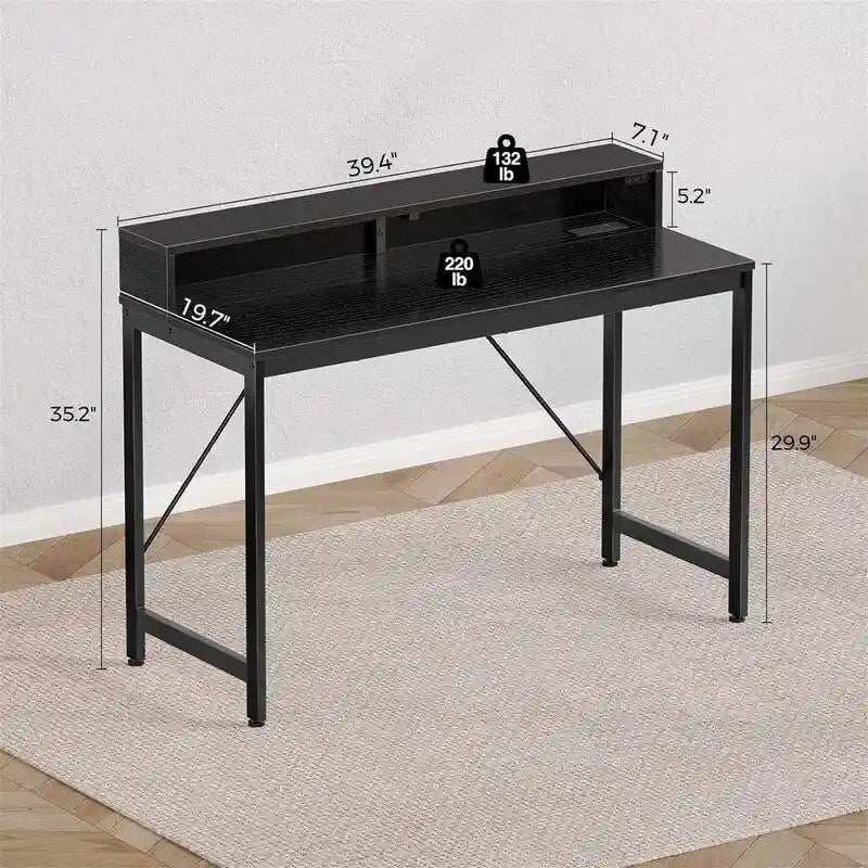 Bureau informatique 39 pouces avec lumières LED