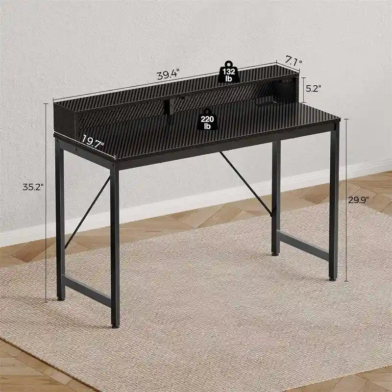 Bureau informatique 39 pouces avec lumières LED