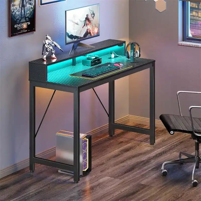 Bureau informatique 39 pouces avec lumières LED