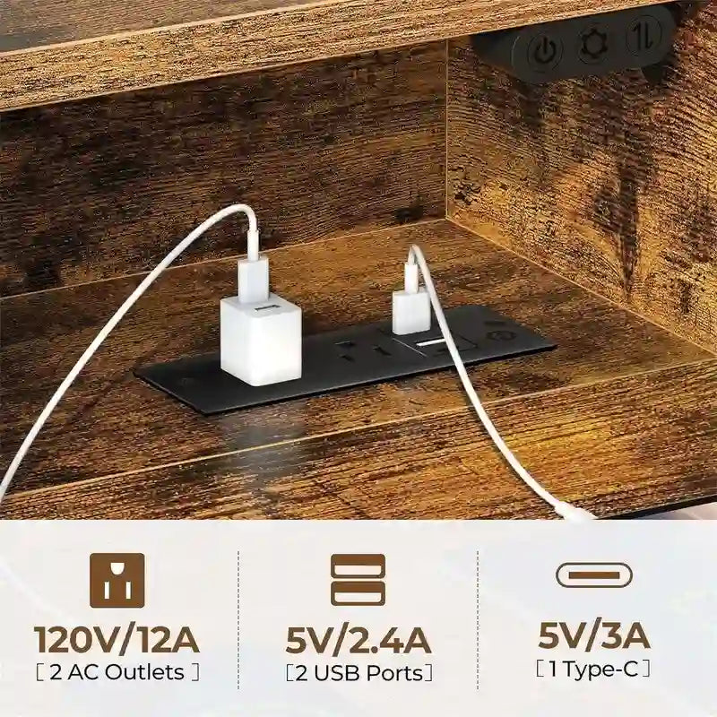 Bureau informatique 39 pouces avec lumières LED