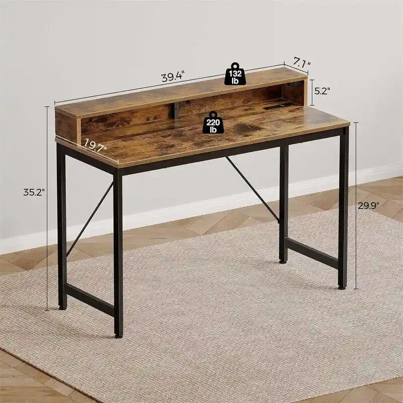 Bureau informatique 39 pouces avec lumières LED