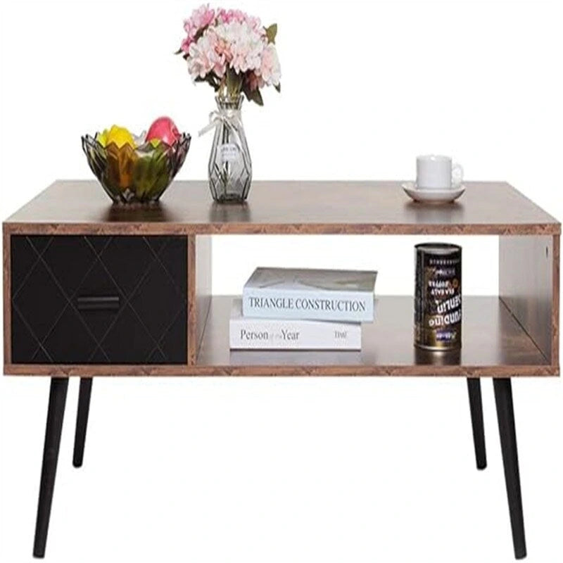 Une table basse avec tiroirs