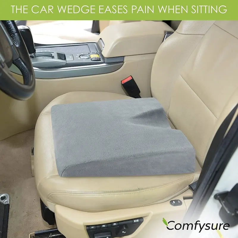 Coussin de siège de voiture ComfySure - Mousse à mémoire de forme ferme - Soulagement de la douleur