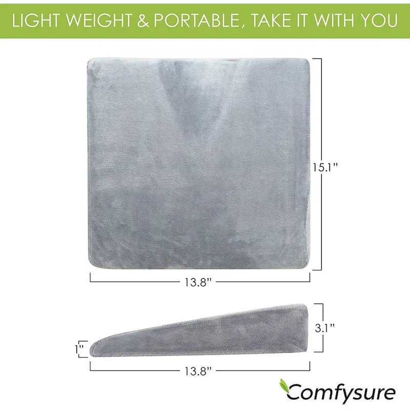 Coussin de siège de voiture ComfySure - Mousse à mémoire de forme ferme - Soulagement de la douleur