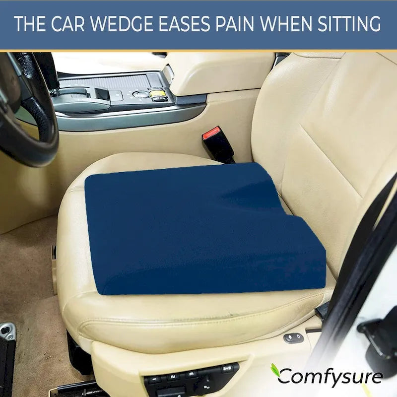 Coussin de siège de voiture ComfySure - Mousse à mémoire de forme ferme - Soulagement de la douleur