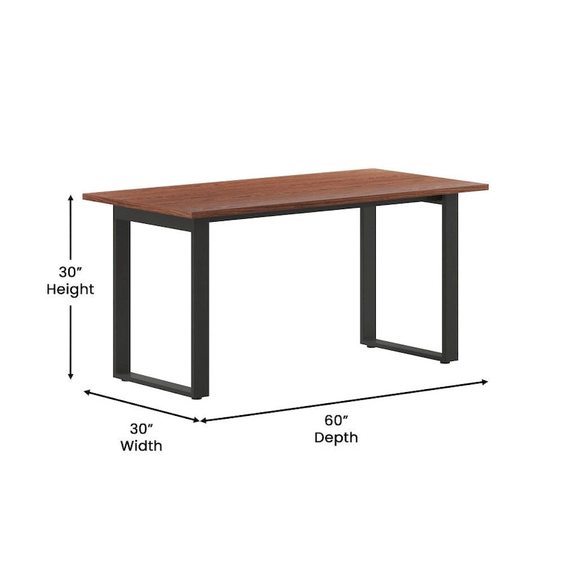 Table de conférence commerciale avec plateau stratifié et piètement en U