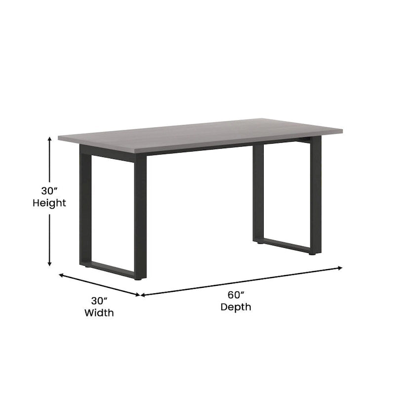 Table de conférence commerciale avec plateau stratifié et piètement en U