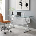 Bureau de direction en verre avec plateau en verre, secteur 56