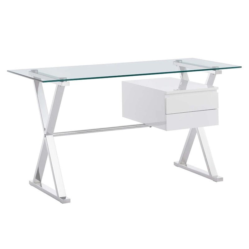 Bureau de direction en verre avec plateau en verre, secteur 56
