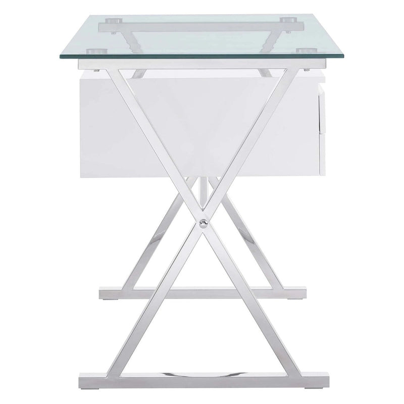 Bureau de direction en verre avec plateau en verre, secteur 56