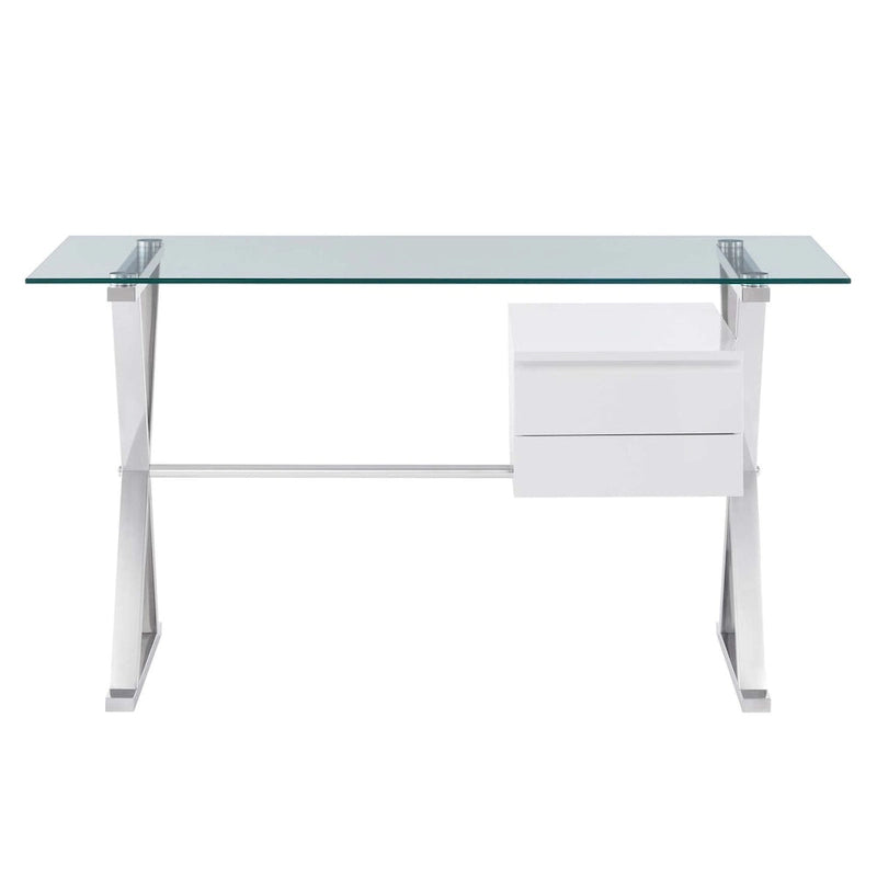 Bureau de direction en verre avec plateau en verre, secteur 56