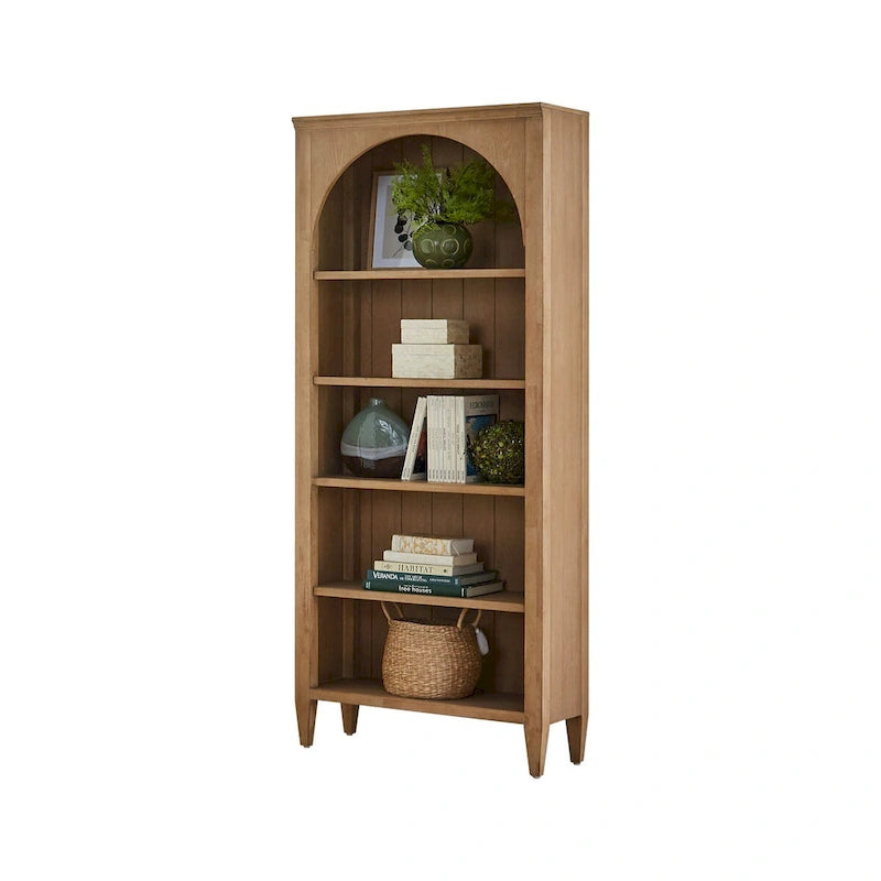 Bibliothèque moderne en bois, étagère de bureau, meuble de rangement, entièrement assemblé, marron clair