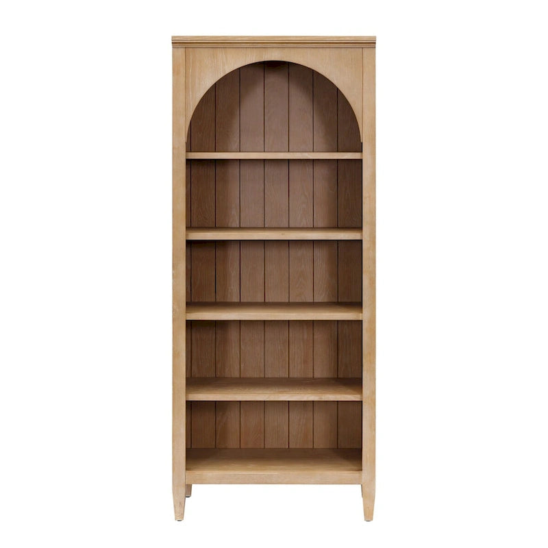 Bibliothèque moderne en bois, étagère de bureau, meuble de rangement, entièrement assemblé, marron clair