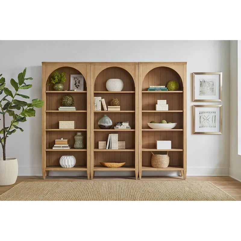 Bibliothèque moderne en bois, étagère de bureau, meuble de rangement, entièrement assemblé, marron clair