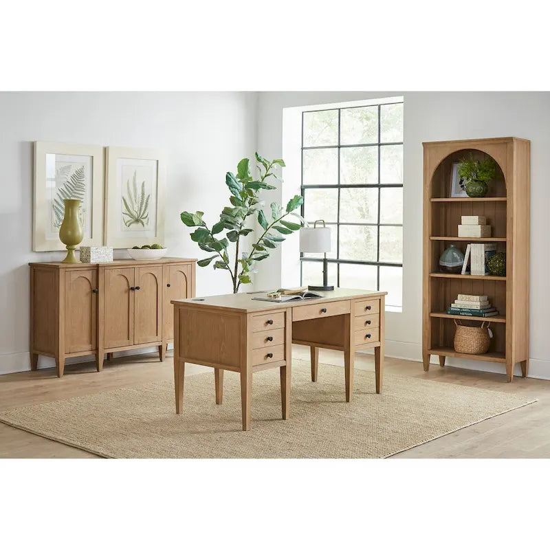 Bibliothèque moderne en bois, étagère de bureau, meuble de rangement, entièrement assemblé, marron clair