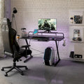 Bureau de jeu informatique Techni Sport Carbon avec étagères