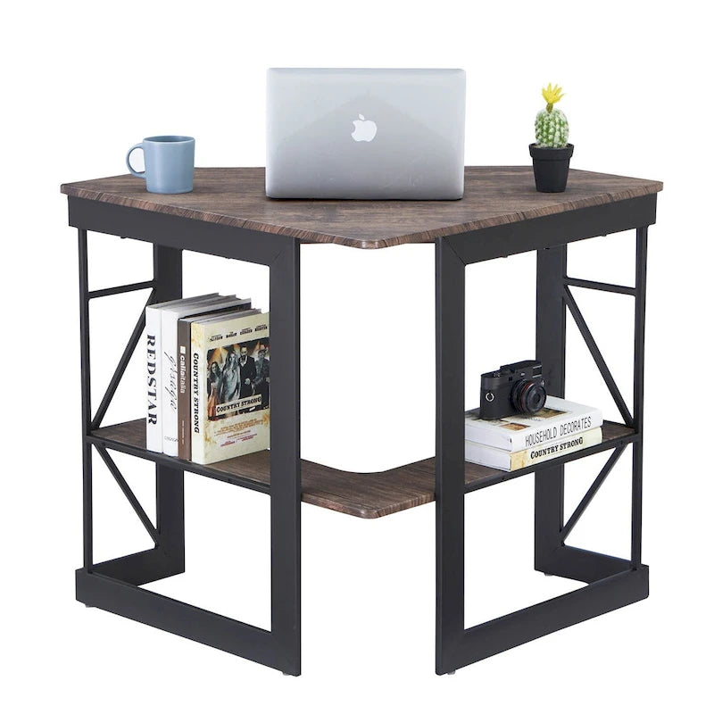 Bureau d'angle Javlergo avec plateau coulissant pour clavier, table d'étude/ordinateur pour dortoir universitaire/bureau à domicile
