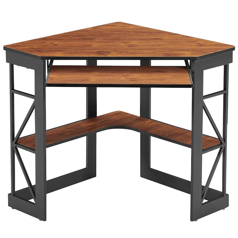 Bureau d'angle Javlergo avec plateau coulissant pour clavier, table d'étude/ordinateur pour dortoir universitaire/bureau à domicile