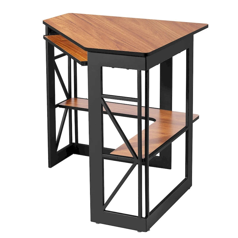 Bureau d'angle Javlergo avec plateau coulissant pour clavier, table d'étude/ordinateur pour dortoir universitaire/bureau à domicile