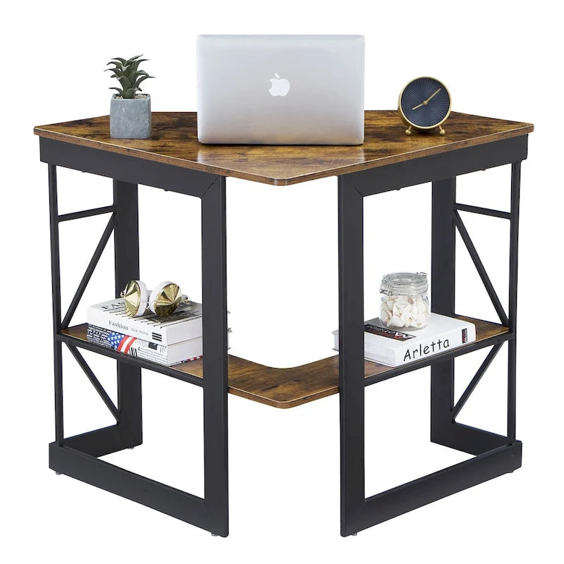 Bureau d'angle Javlergo avec plateau coulissant pour clavier, table d'étude/ordinateur pour dortoir universitaire/bureau à domicile