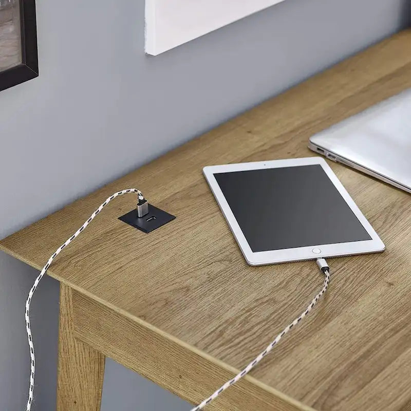 Caffoz Home Office - Bureau moderne avec tiroir et hub USB