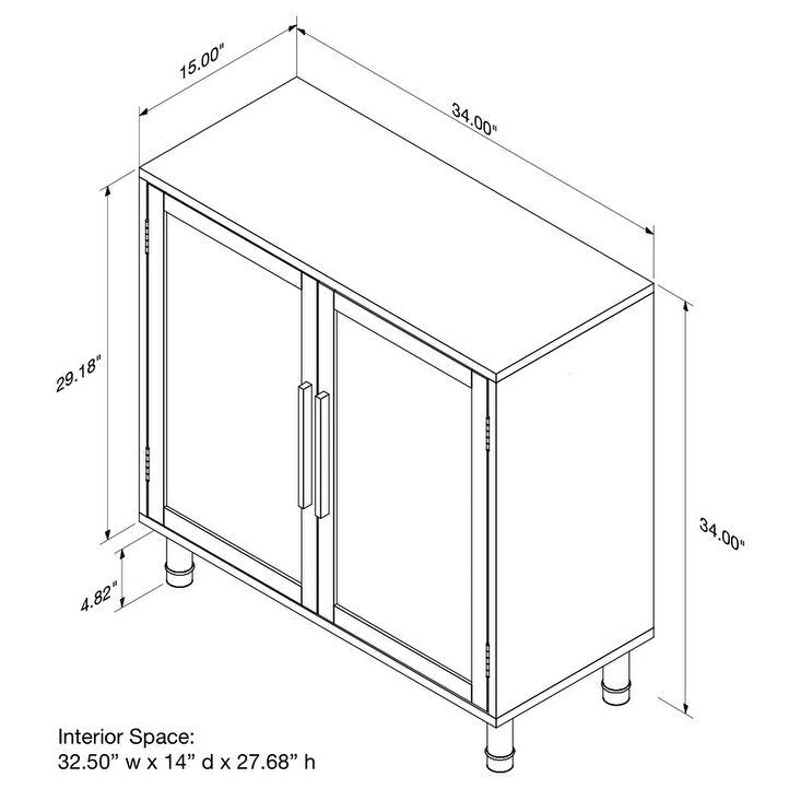 Hopper Studio Armoire 2 portes Delancey, Blond clair