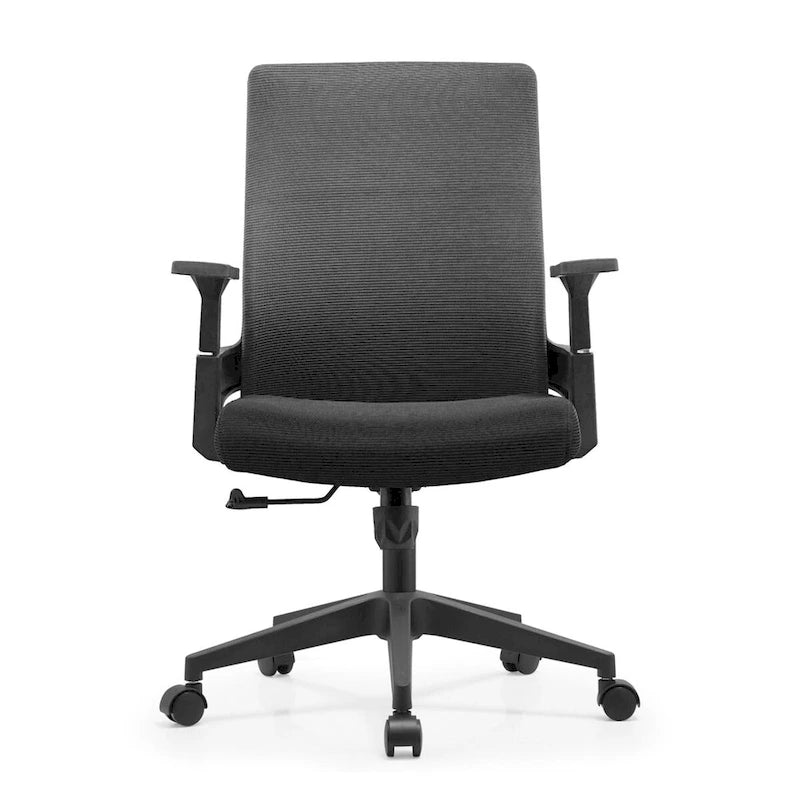 Chaise de bureau mi-hauteur réglable avec pivotement à 360 degrés et inclinaison Brio Series par LeisureMod