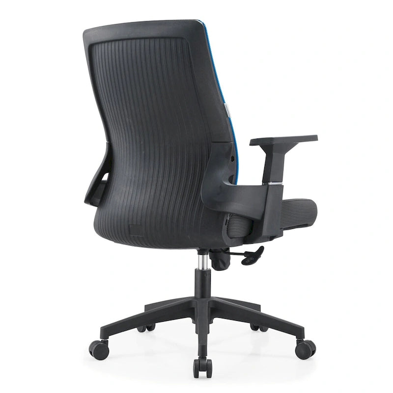 Chaise de bureau mi-hauteur réglable avec pivotement à 360 degrés et inclinaison Brio Series par LeisureMod