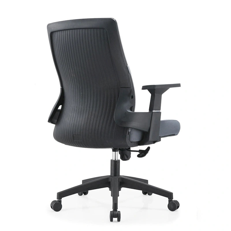 Chaise de bureau mi-hauteur réglable avec pivotement à 360 degrés et inclinaison Brio Series par LeisureMod