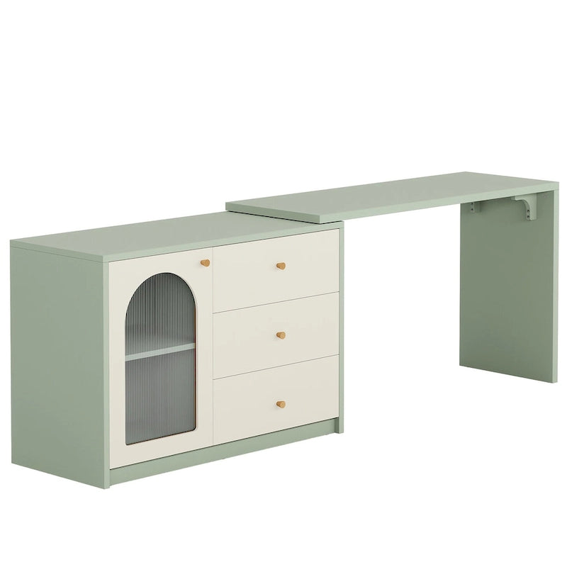 Bureau d'ordinateur réversible en L de 47 pouces pour bureau à domicile