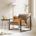 Fauteuil d'appoint moderne avec assise en toile