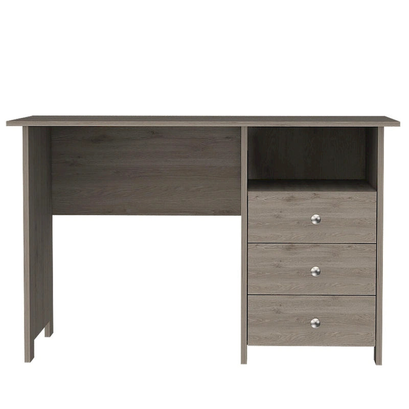 Bureau informatique, trois tiroirs, une étagère, table d'ordinateur pour salon et chambre