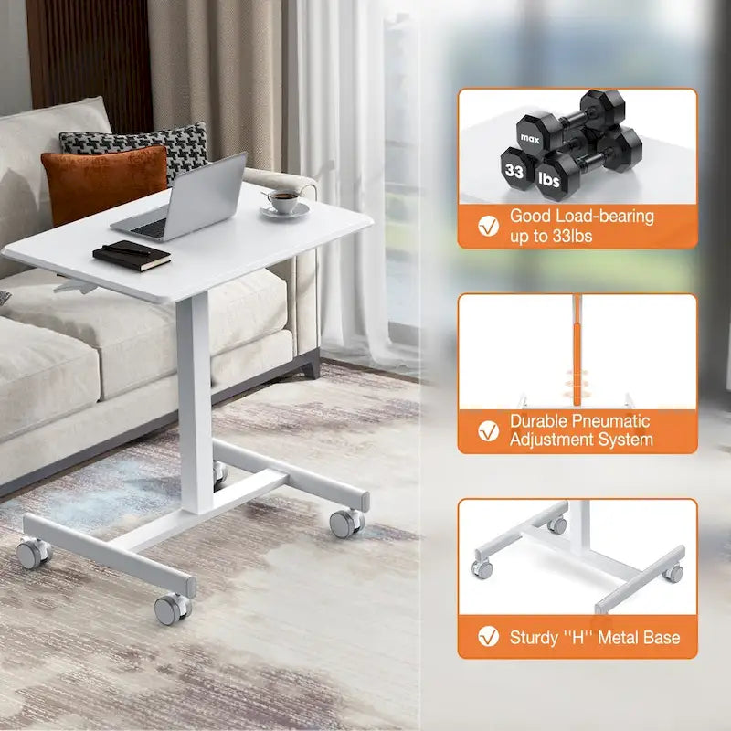 Bureau debout mobile et réglable en hauteur