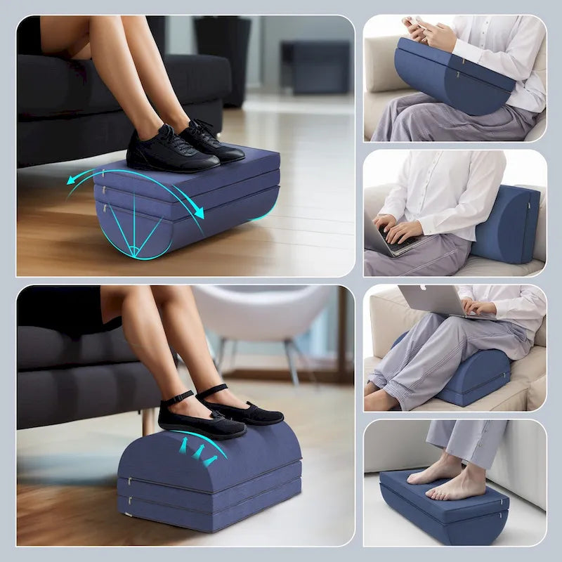 Repose-pieds ergonomique et repose-pieds de bureau WOWMAX réglable en hauteur pour un soutien sous le bureau