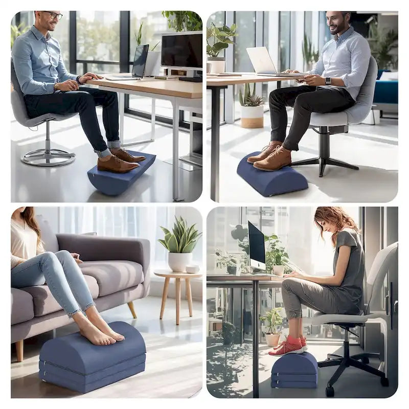 Repose-pieds ergonomique et repose-pieds de bureau WOWMAX réglable en hauteur pour un soutien sous le bureau