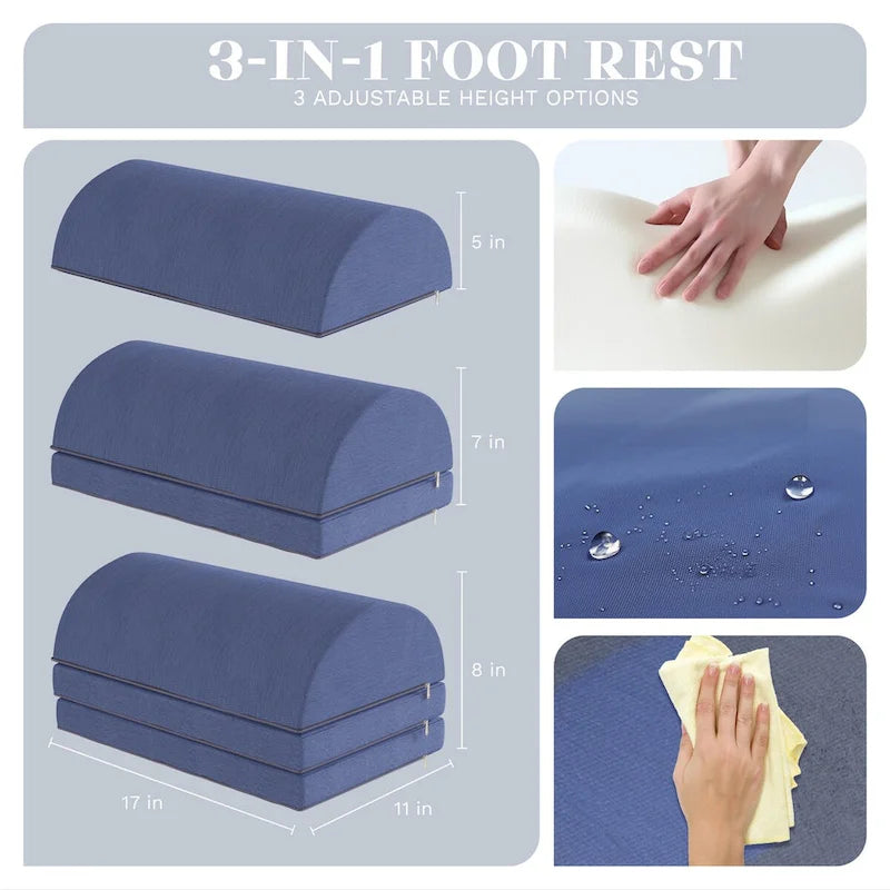 Repose-pieds ergonomique et repose-pieds de bureau WOWMAX réglable en hauteur pour un soutien sous le bureau