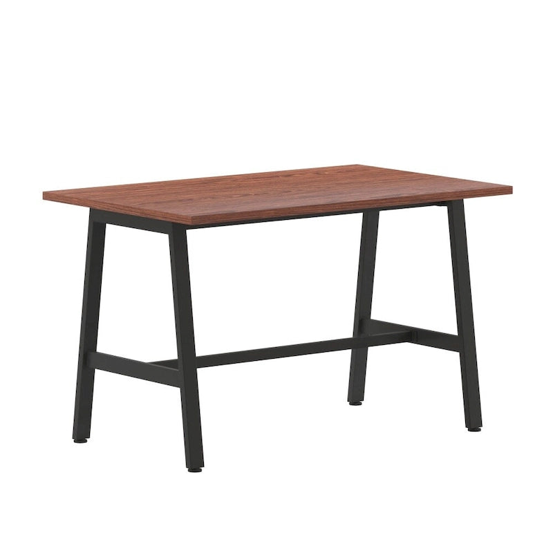 Table de conférence commerciale avec plateau stratifié et piètement en A