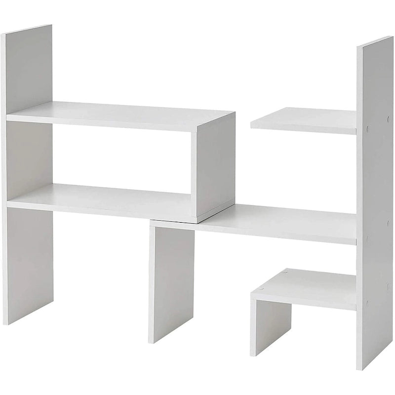 Bibliothèque de bureau compacte réglable Yak About It pour dortoir – Blanc par DormCo