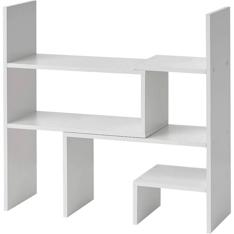 Bibliothèque de bureau compacte réglable Yak About It pour dortoir – Blanc par DormCo