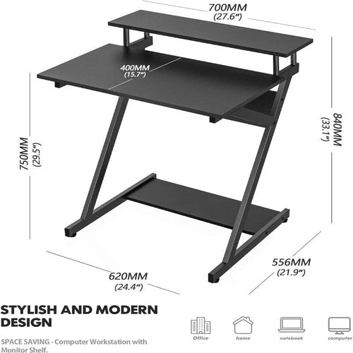 Bureau d'ordinateur 2 pièces