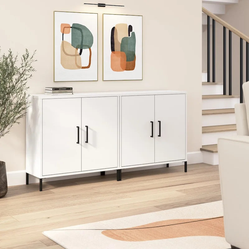 Ensemble de 2 armoires de rangement basses Essence avec portes par Bush Furniture