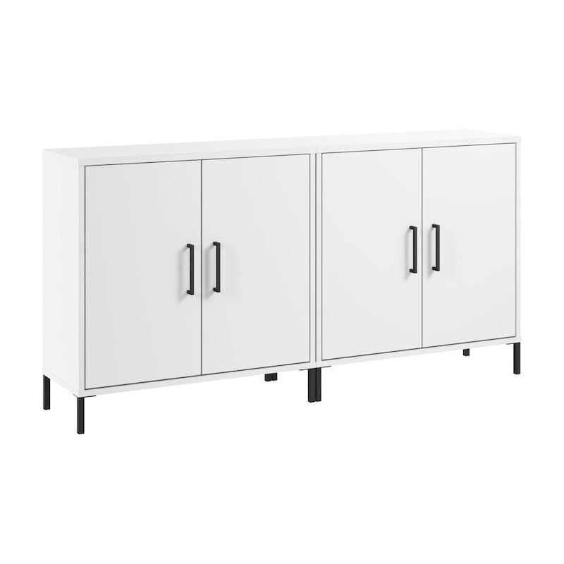 Ensemble de 2 armoires de rangement basses Essence avec portes par Bush Furniture